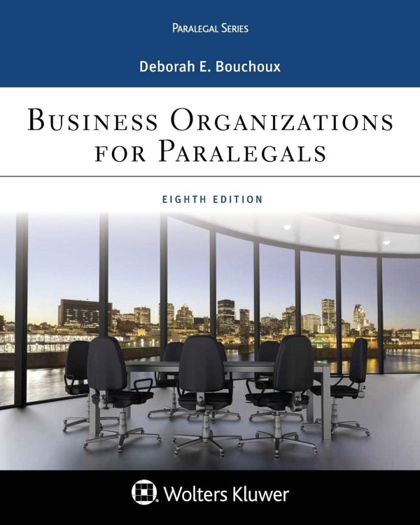 Business Organizations for Paralegal 8th Edition (Online Access)