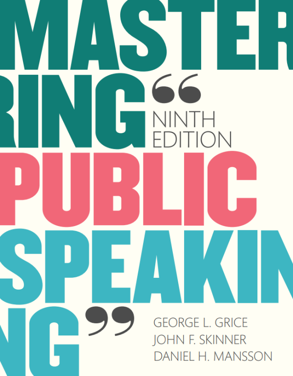 Mastering Public Speaking 9th Edition (Online Access)