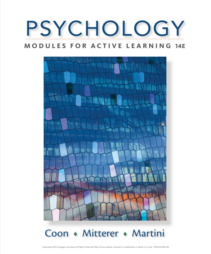 Psychology: Modules for Active Learning 14th Edition (Online Access ...